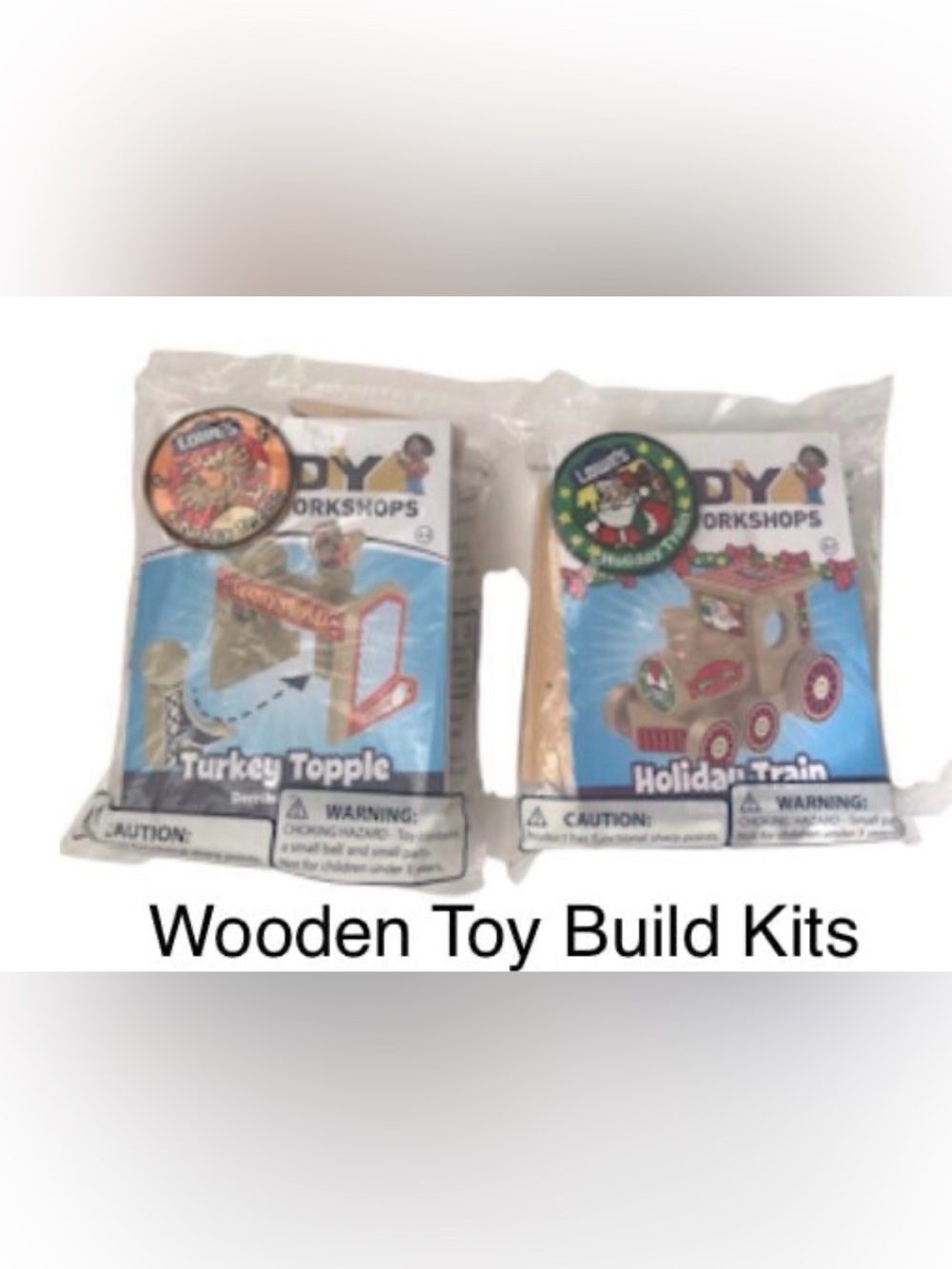 🔨New Kids Wooden Build Kits - Turkey Topple & Holiday Train